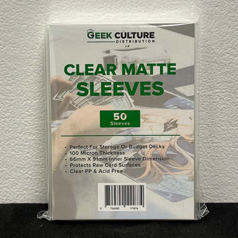 GC Clear Matte Sleeves (50ct)