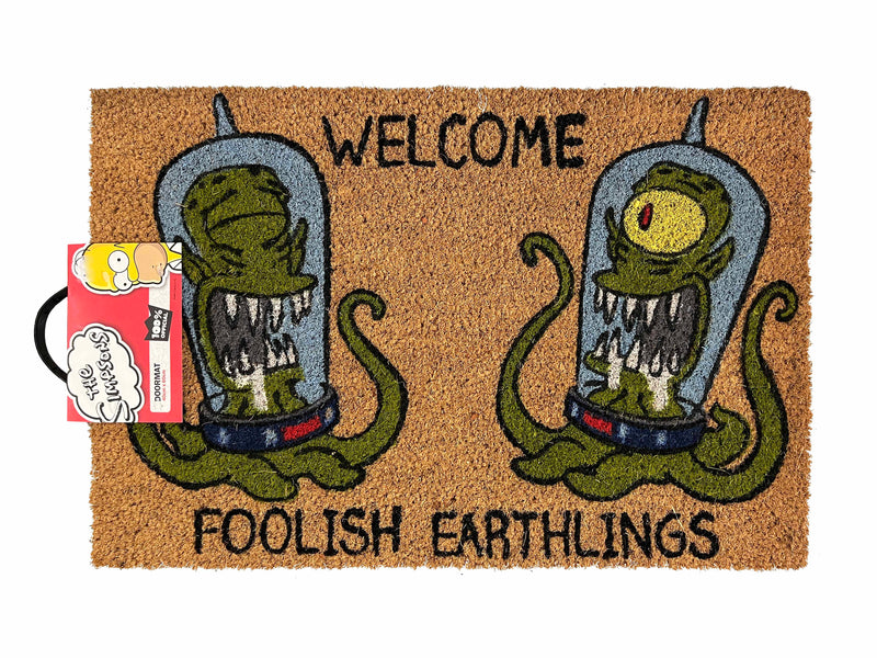 The Simpsons Doormat - Welcome Foolish Earthlings