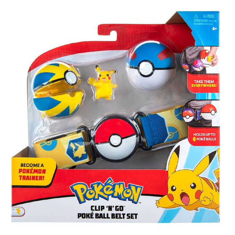 Pokemon Clip 'N' Go Poke Ball Belt Set (2x Balls, Belt, Figure)