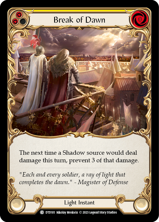 Break of Dawn (Yellow) [DTD101] (Dusk Till Dawn)  Rainbow Foil