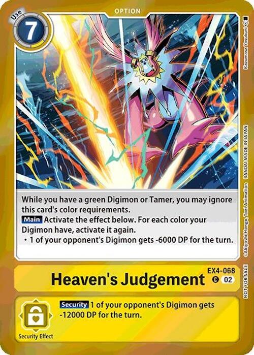 Heaven's Judgement [EX4-068] (Event Pack 7) [Alternative Being Booster]