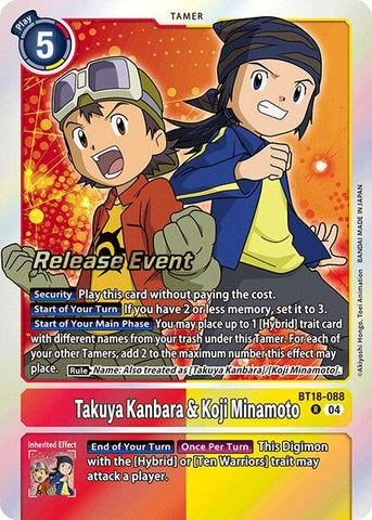 Takuya Kanbara & Koji Minamoto [BT18-088] [Release Special Booster Ver.2.0 Promos]