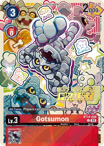 Gotsumon [BT14-009] (2025 Regionals Finalist) [Blast Ace Promos]