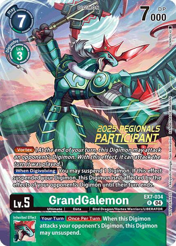 GrandGalemon [EX7-034] (2025 Regionals Participant) [Digimon LIBERATOR Promos]