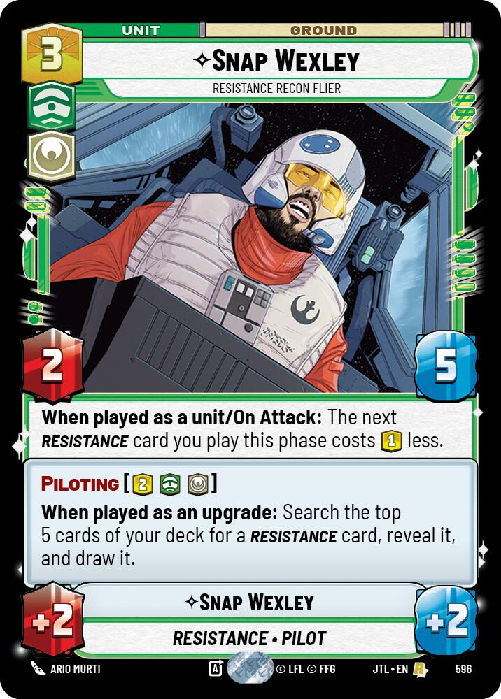 Snap Wexley - Resistance Recon Flier (Foil) (596) [Jump to Lightspeed]