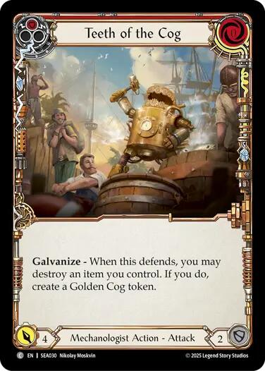 Teeth of the Cog (Red) [SEA030] (High Seas)  Rainbow Foil
