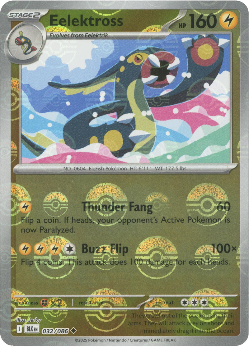 Eelektross (032/086) (Poke Ball Pattern) [Scarlet & Violet: Black Bolt]