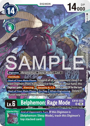 Belphemon: Rage Mode [EX10-022] [Sinister Order]