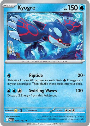 Kyogre (034/132) [Mega Evolution: Base Set]