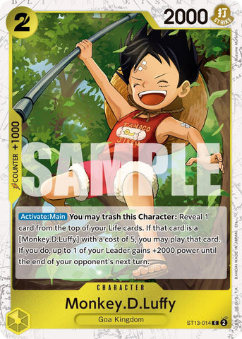Monkey.D.Luffy (ST13-014) (Pirate Foil) [Premium Booster -The Best- Vol. 2]