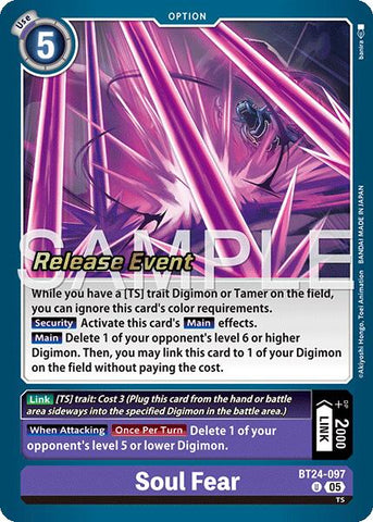 Soul Fear [BT24-097] [Time Stranger Release Events Cards]
