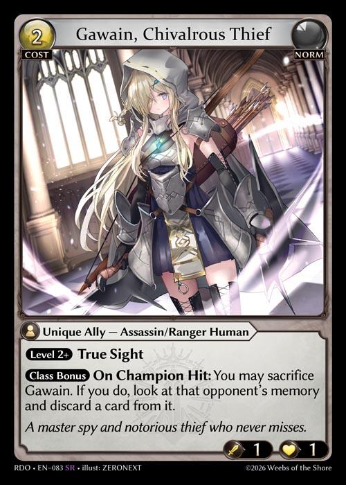 Gawain, Chivalrous Thief (83) [Radiant Origins]