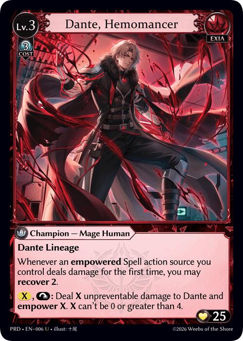 Dante, Hemomancer (6) [.asphodel/paradise]