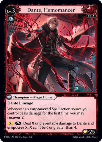 Dante, Hemomancer (6) [.asphodel/paradise]