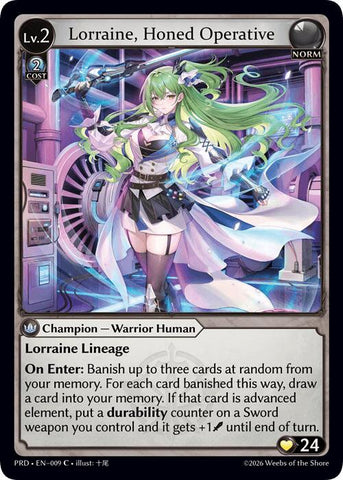 Lorraine, Honed Operative (9) [.asphodel/paradise]