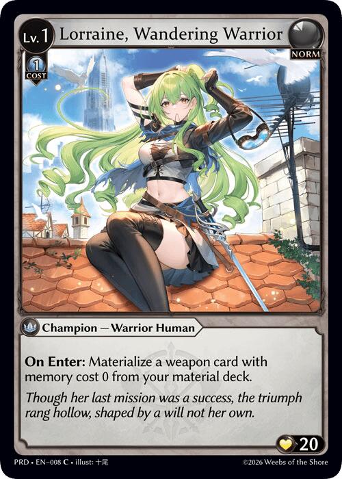 Lorraine, Wandering Warrior (8) [.asphodel/paradise]