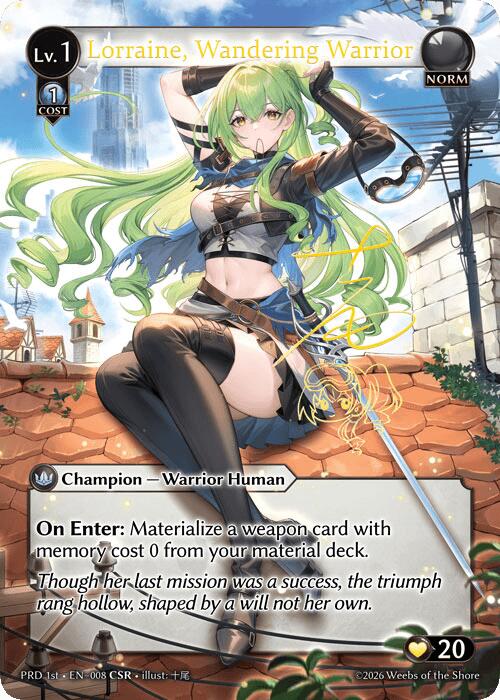 Lorraine, Wandering Warrior (CSR) (8) [.asphodel/paradise]