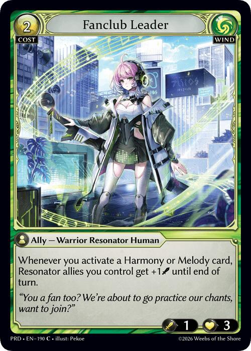 Fanclub Leader (Interference Curio Foil) (190) [.asphodel/paradise]