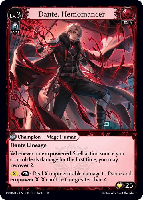 Dante, Hemomancer (5) [.asphodel/paradise Starter Decks]