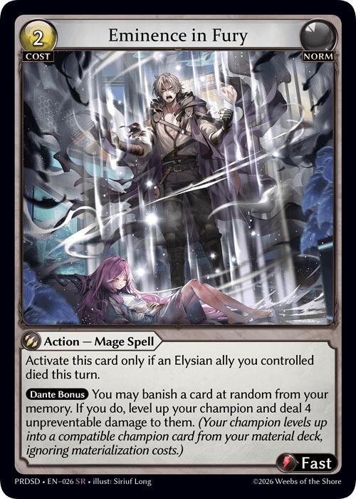 Eminence in Fury (26) [.asphodel/paradise Starter Decks]