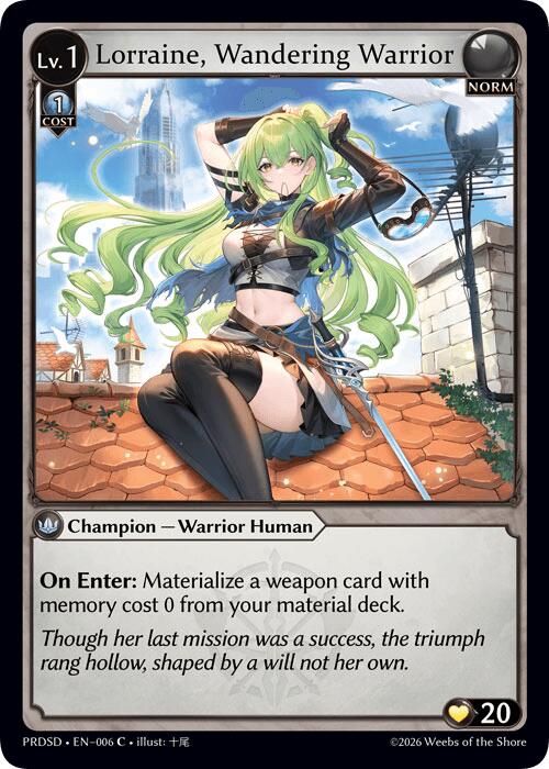 Lorraine, Wandering Warrior (6) [.asphodel/paradise Starter Decks]