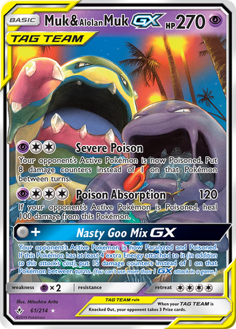 Muk & Alolan Muk GX (61/214) [Sun & Moon: Unbroken Bonds]
