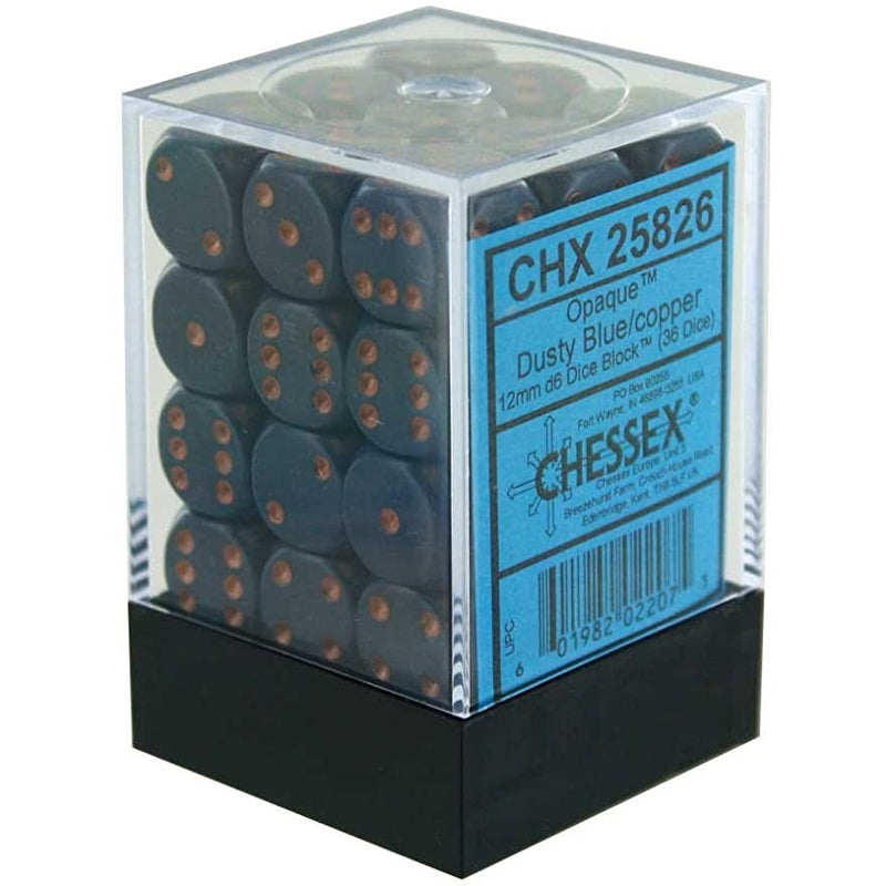 Chessex D6 Dice Set - Opaque 12mm (36 Dice)