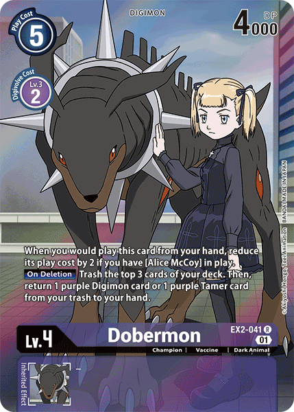 Dobermon [EX2-041] (Alternate Art) [Digital Hazard]