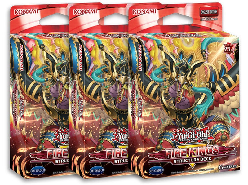 YGO Structure Deck - 3x Fire Kings (1st edition)