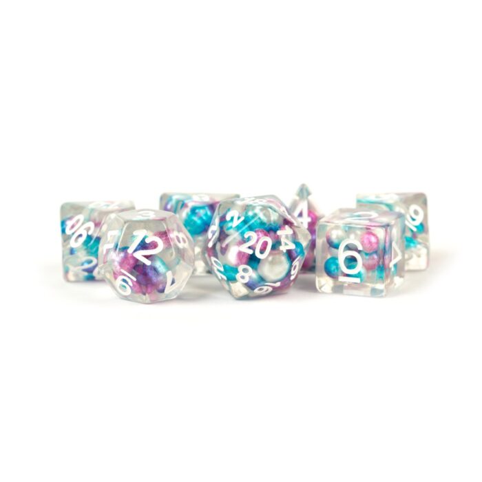 MDG Resin Poly Dice Set (Pearl)