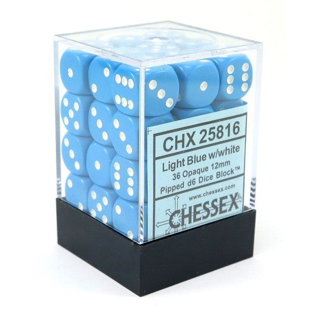 Chessex D6 Dice Set - Opaque 12mm (36 Dice)