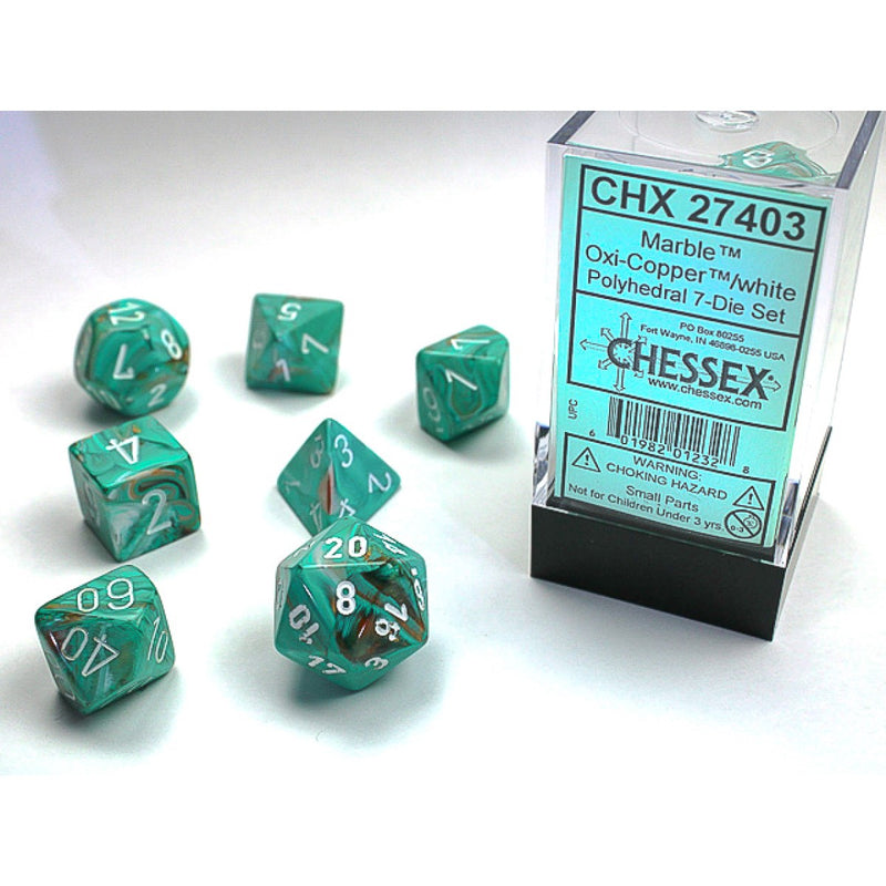 Chessex 7-Dice Set - Marble