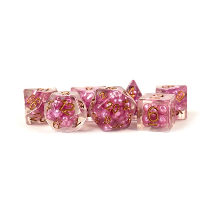 MDG Resin Poly Dice Set (Pearl)