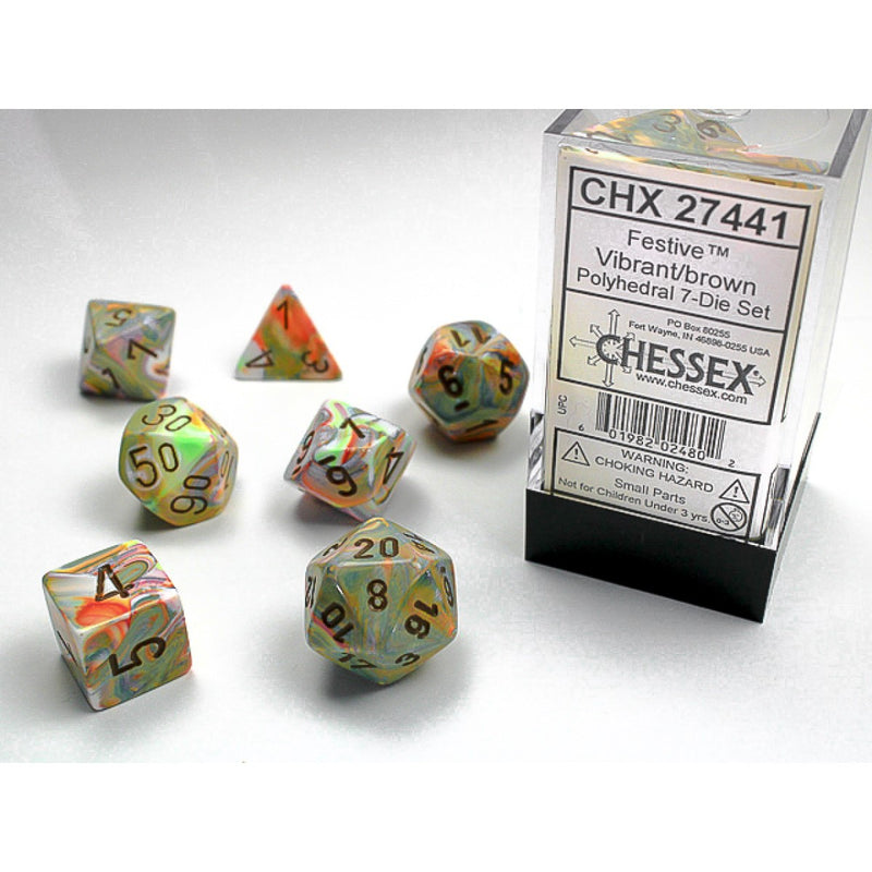 Chessex 7-Dice Set - Festive