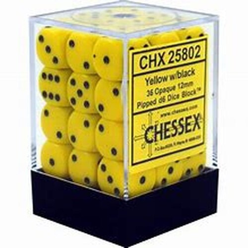 Chessex D6 Dice Set - Opaque 12mm (36 Dice)