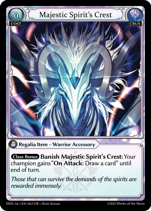 Majestic Spirit's Crest (063) [Dawn of Ashes: 1st Edition]