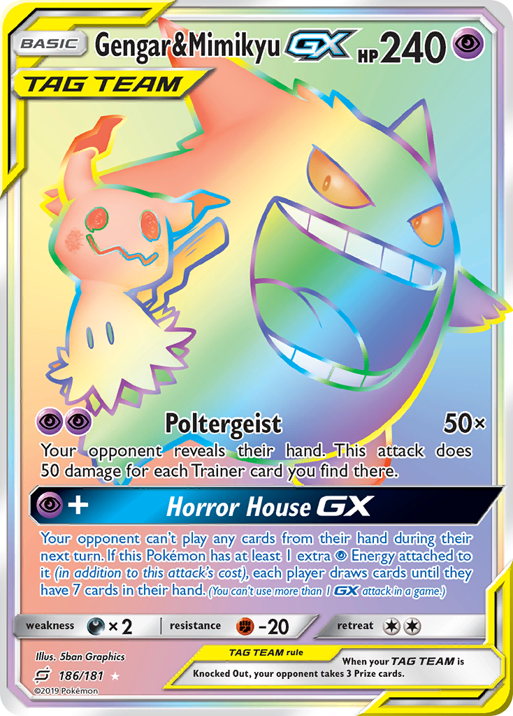 Gengar & Mimikyu GX (186/181) [Sun & Moon: Team Up]