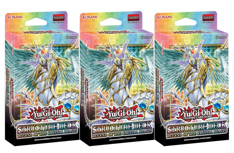 YGO Structure Deck - 3x Legend of the Crystal Beasts (1st edition)