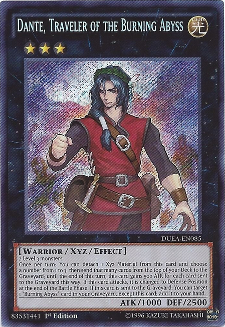 Dante, Traveler of the Burning Abyss [DUEA-EN085] Secret Rare