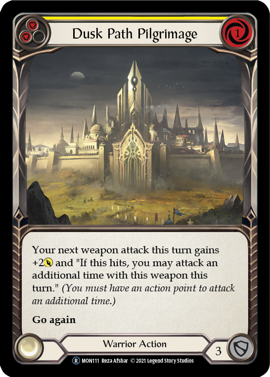 Dusk Path Pilgrimage (Yellow) [U-MON111-RF] Unlimited Rainbow Foil