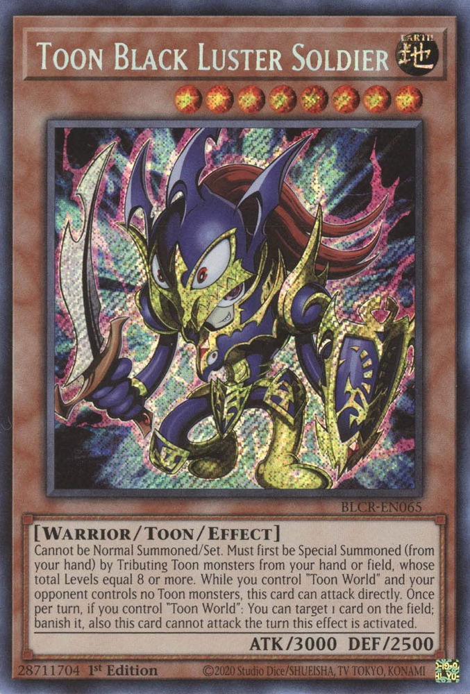 Toon Black Luster Soldier [BLCR-EN065] Secret Rare