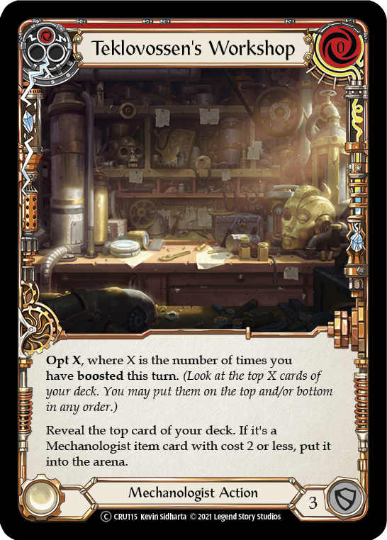 Teklovossen's Workshop (Red) [U-CRU115-RF] Unlimited Rainbow Foil