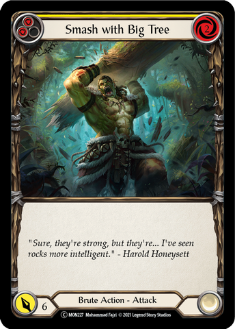 Smash with Big Tree (Yellow) [U-MON227-RF] Unlimited Rainbow Foil