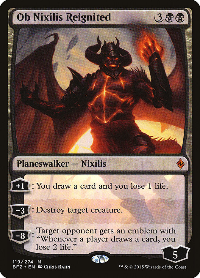 mtg draw 2 cards lose 2 life Ob Nixilis Reignited [Battle for Zendikar]