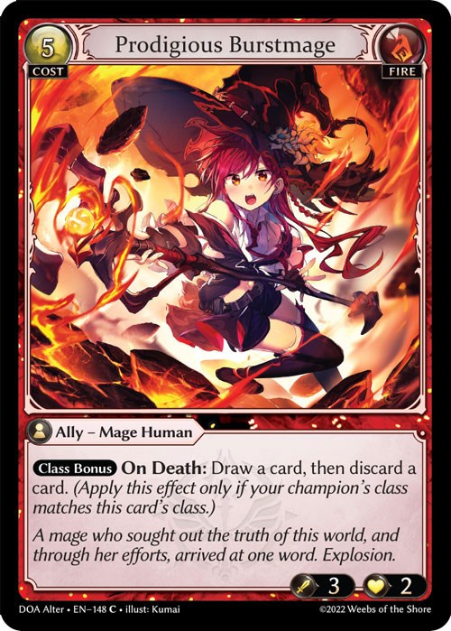 Prodigious Burstmage (148) [Dawn of Ashes: Alter Edition]