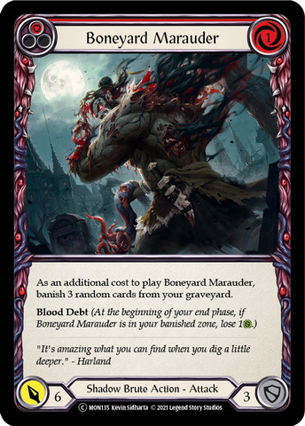 Boneyard Marauder (Red) [U-MON135-RF] Unlimited Rainbow Foil