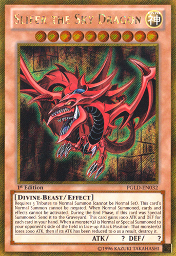 golden dragon yugioh card Slifer the Sky Dragon [PGLD-EN032] Gold Secret Rare