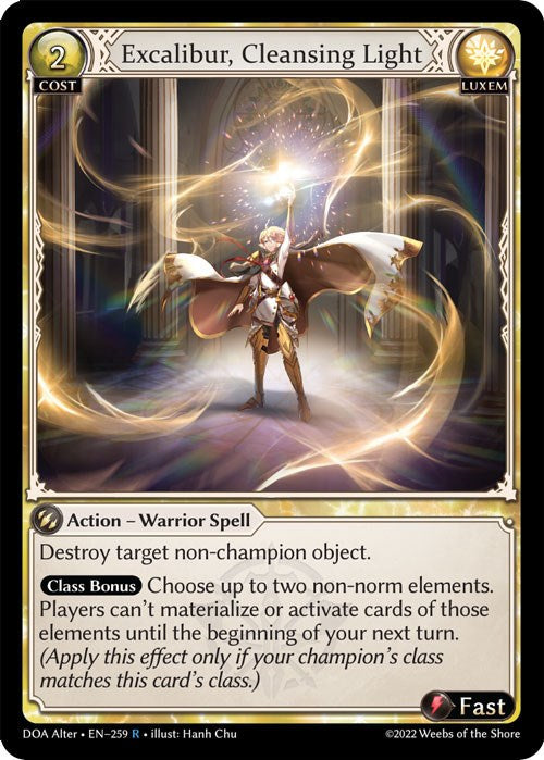 Excalibur, Cleansing Light (259) [Dawn of Ashes: Alter Edition]