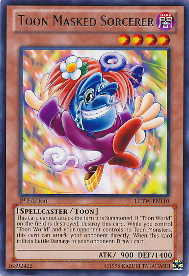 toon yugioh cards Toon Masked Sorcerer [LCYW-EN110] Rare