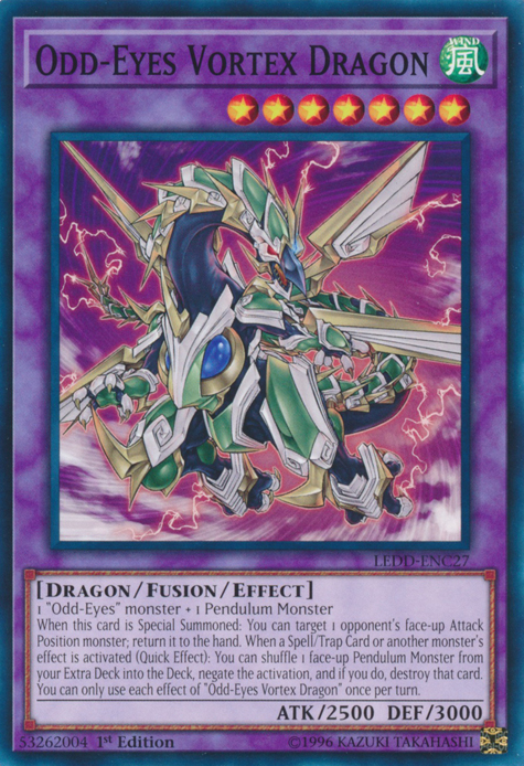 yugioh cards odd eyes dragon Odd-Eyes Vortex Dragon [LEDD-ENC27] Common